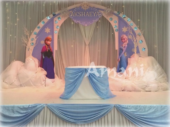 Amani - frozen theme birthday decoartion by Amani Events