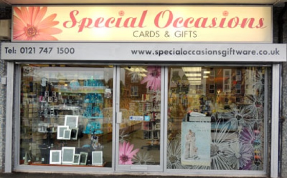 Special Occasions Giftware - Shop Front