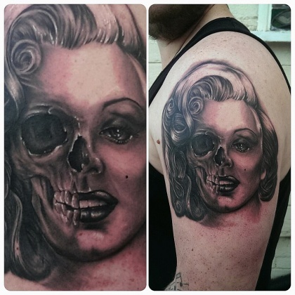 The Boutique House - Marilyn monroe skull tattoo