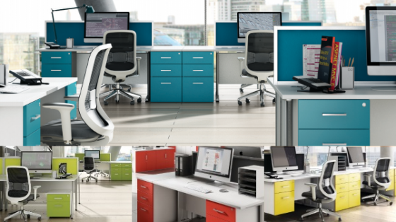 Kit Out My Office - Blue HD Desk Range